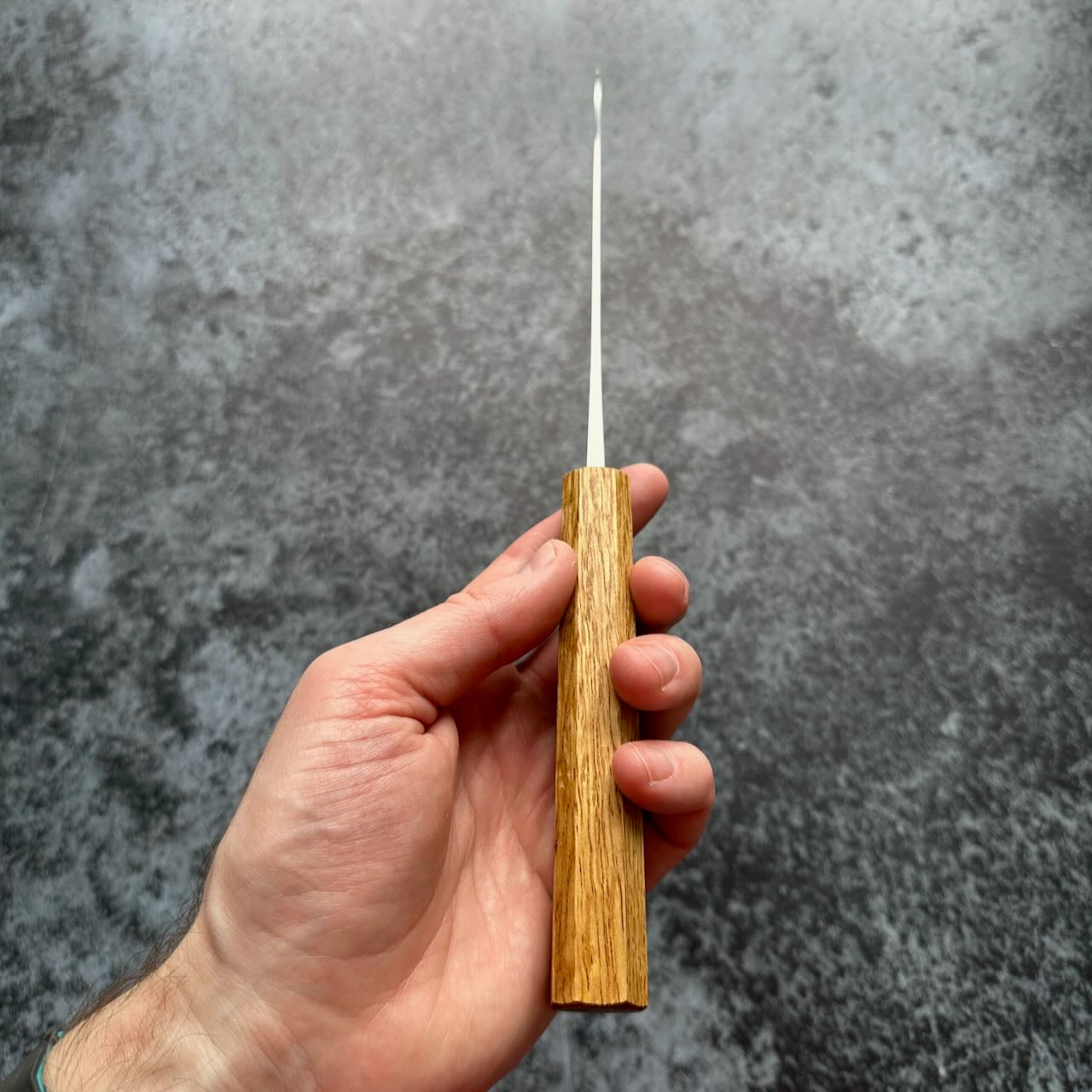TF SLD Stainless Migaki Santoku 165mm Octagonal White Oak Handle - Kamimoto