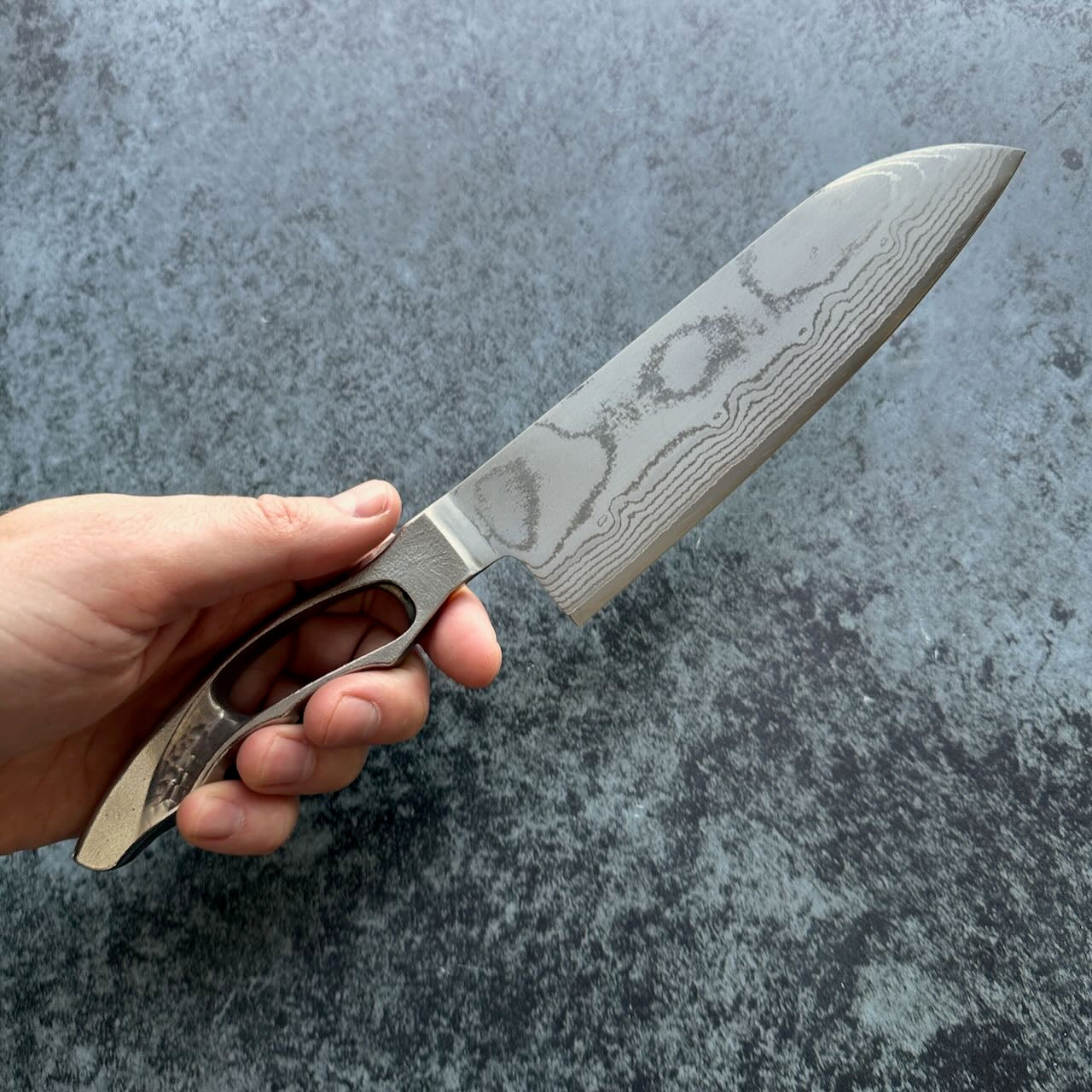 VG10 Stainless Steel Damascus Santoku 170mm - Kamimoto