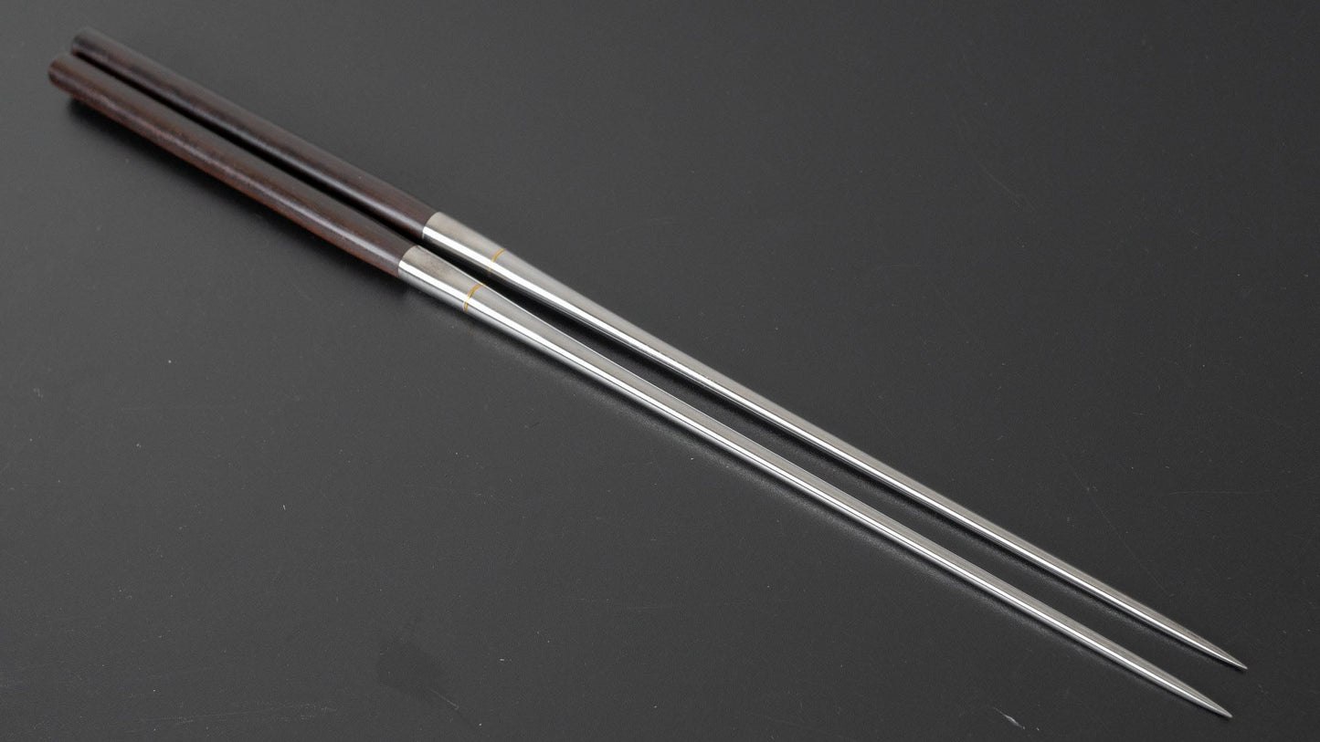 Fine Ebony Moribashi Chopstick 180mm Octagonal (Kiri Box) - Kamimoto