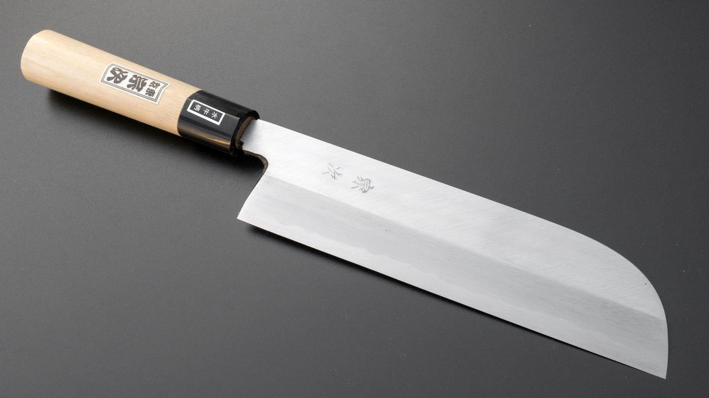 Morihei Munetsugu White #2 Kamagata Usuba 225mm Ho Wood Handle - Kamimoto