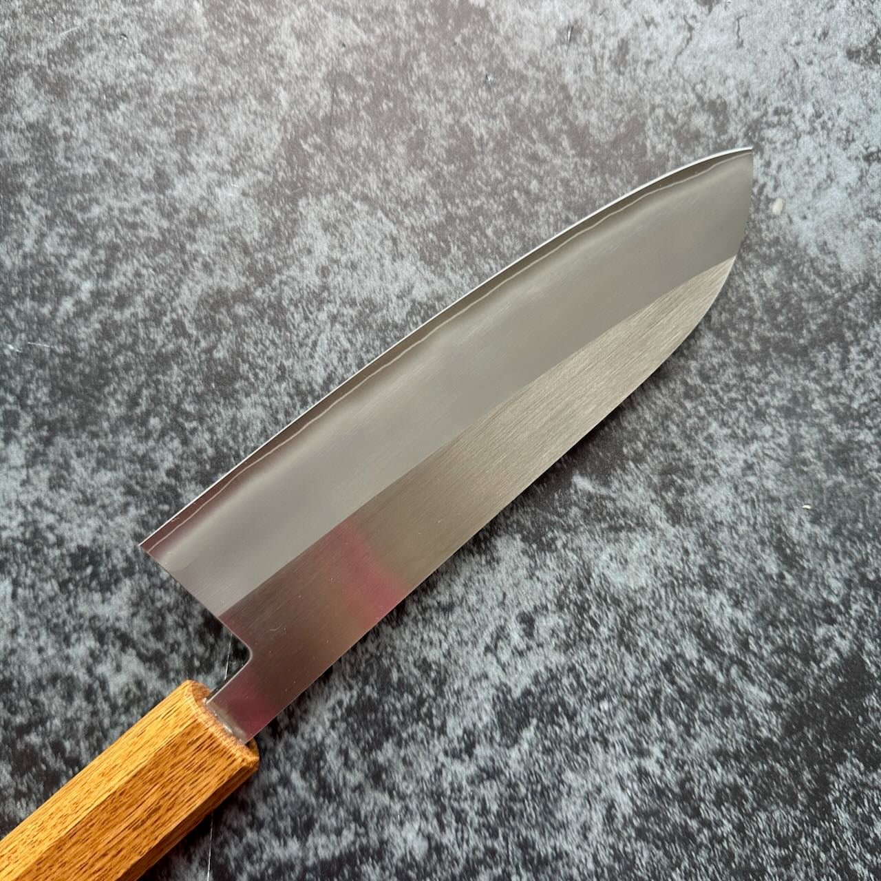 TF SLD Stainless Migaki Santoku 165mm Octagonal White Oak Handle - Kamimoto