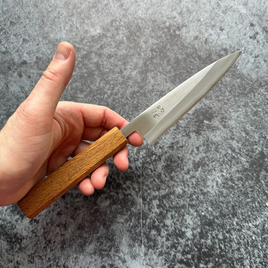 TF SLD Stainless Migaki Petty 135mm Octagonal White Oak Handle - Kamimoto