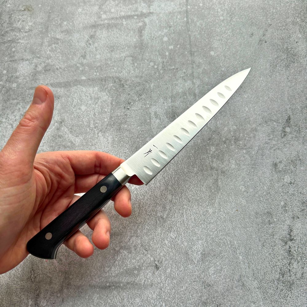 FJ VG-1 Petty Pakka Handle (Granton Edge) - Kamimoto