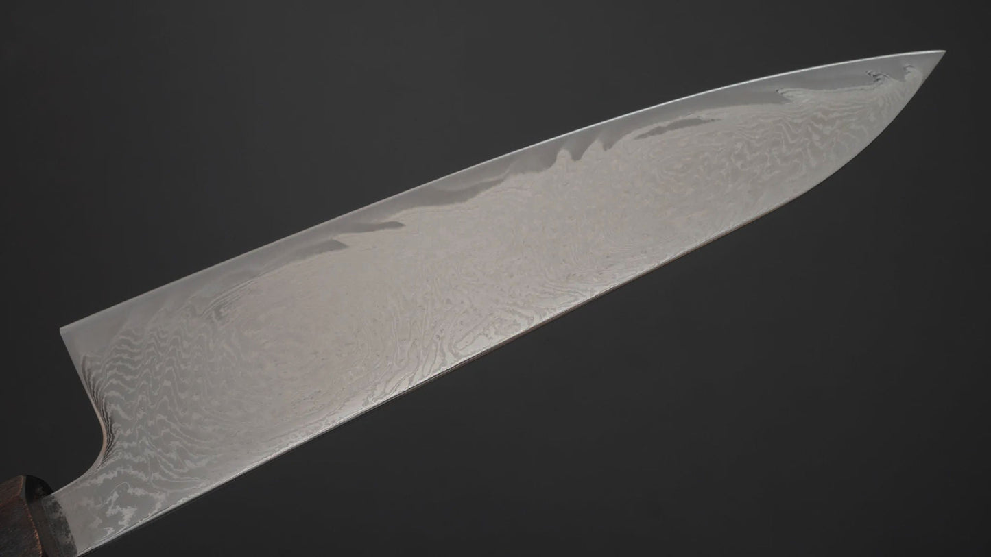 Futana Nickel Damascus Gyuto 180mm Tagayasan Handle - Kamimoto