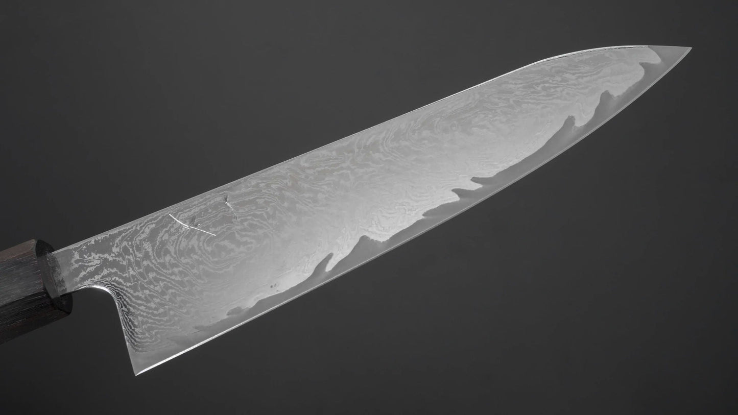 Futana Nickel Damascus Gyuto 180mm Tagayasan Handle - Kamimoto