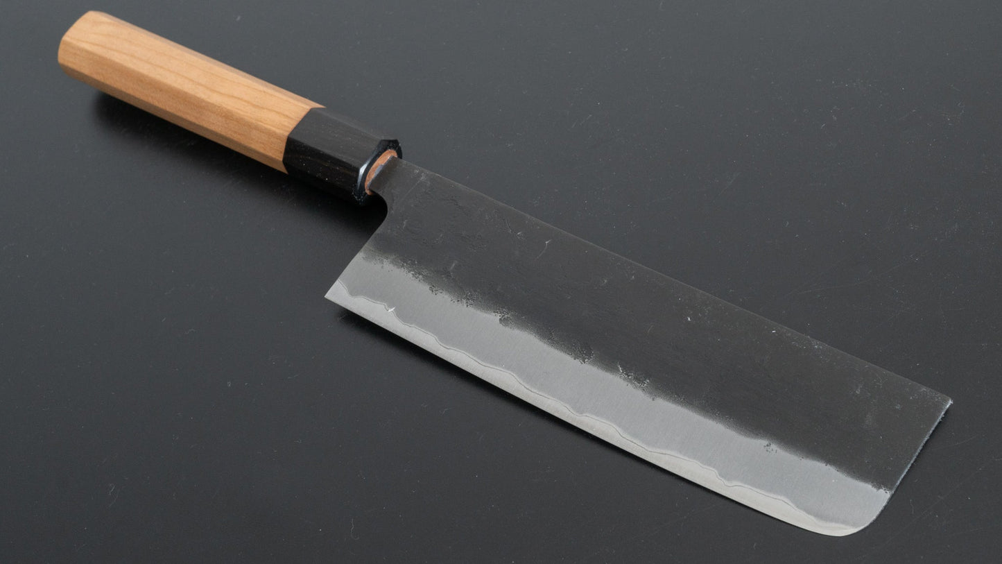 Futana SB Kuro Nashiji Nakiri 165mm Cherry Wood Handle - Kamimoto