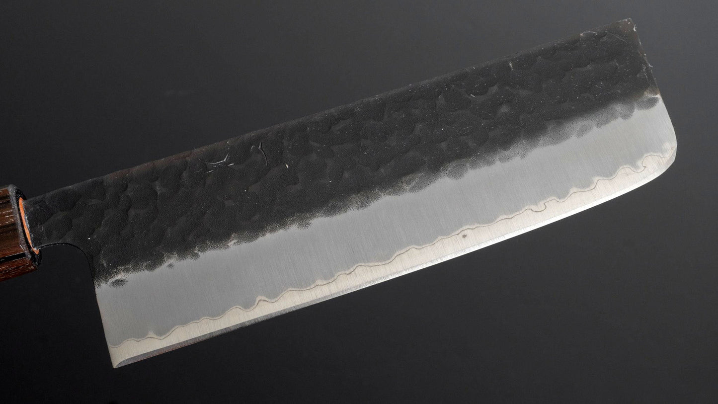 Futana SB Kuro Tsuchime Nakiri 165mm Cherry Wood Handle - Kamimoto