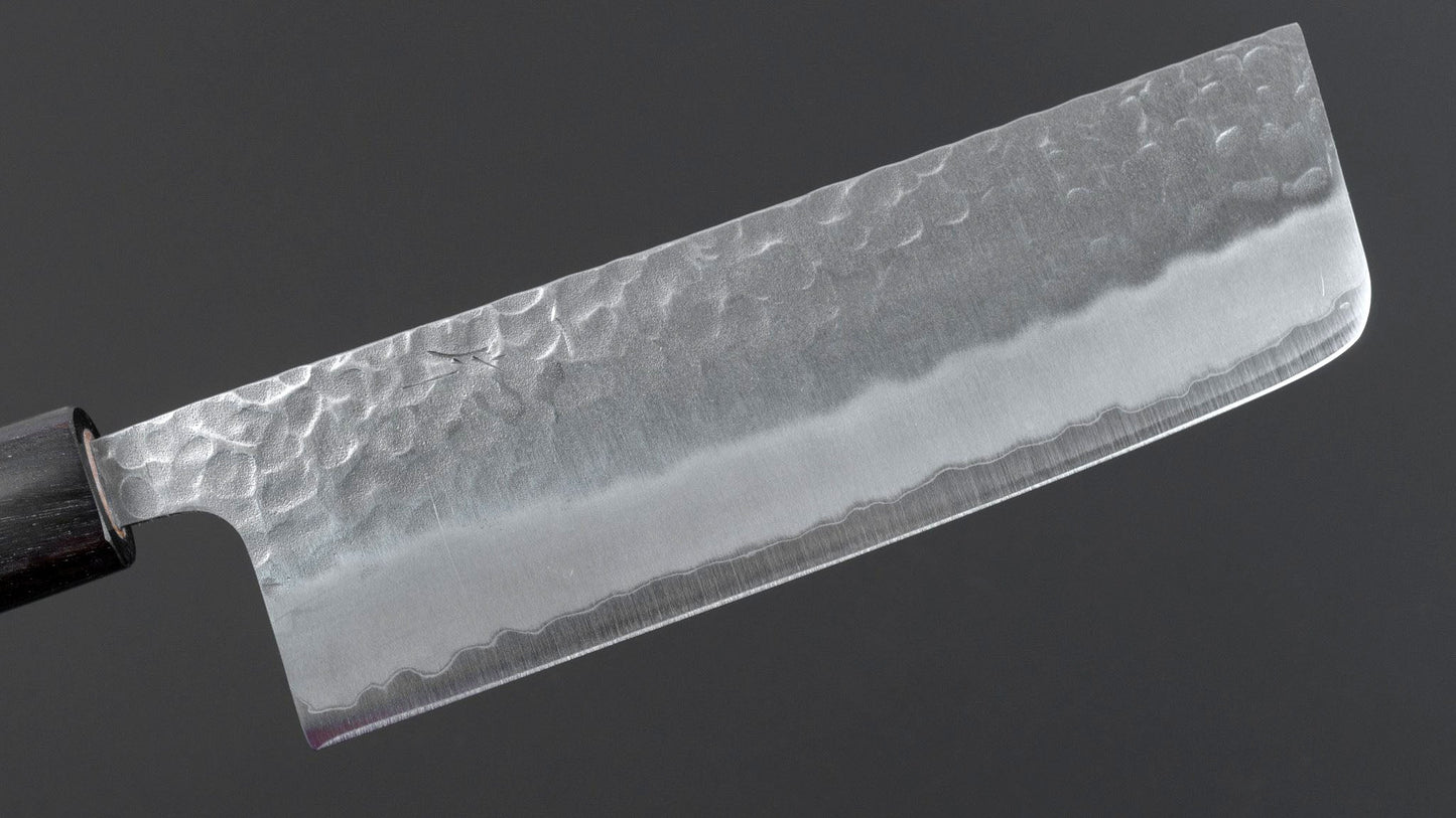 Futana SB Migaki Tsuchime Nakiri 160mm Cherry Wood Handle - Kamimoto