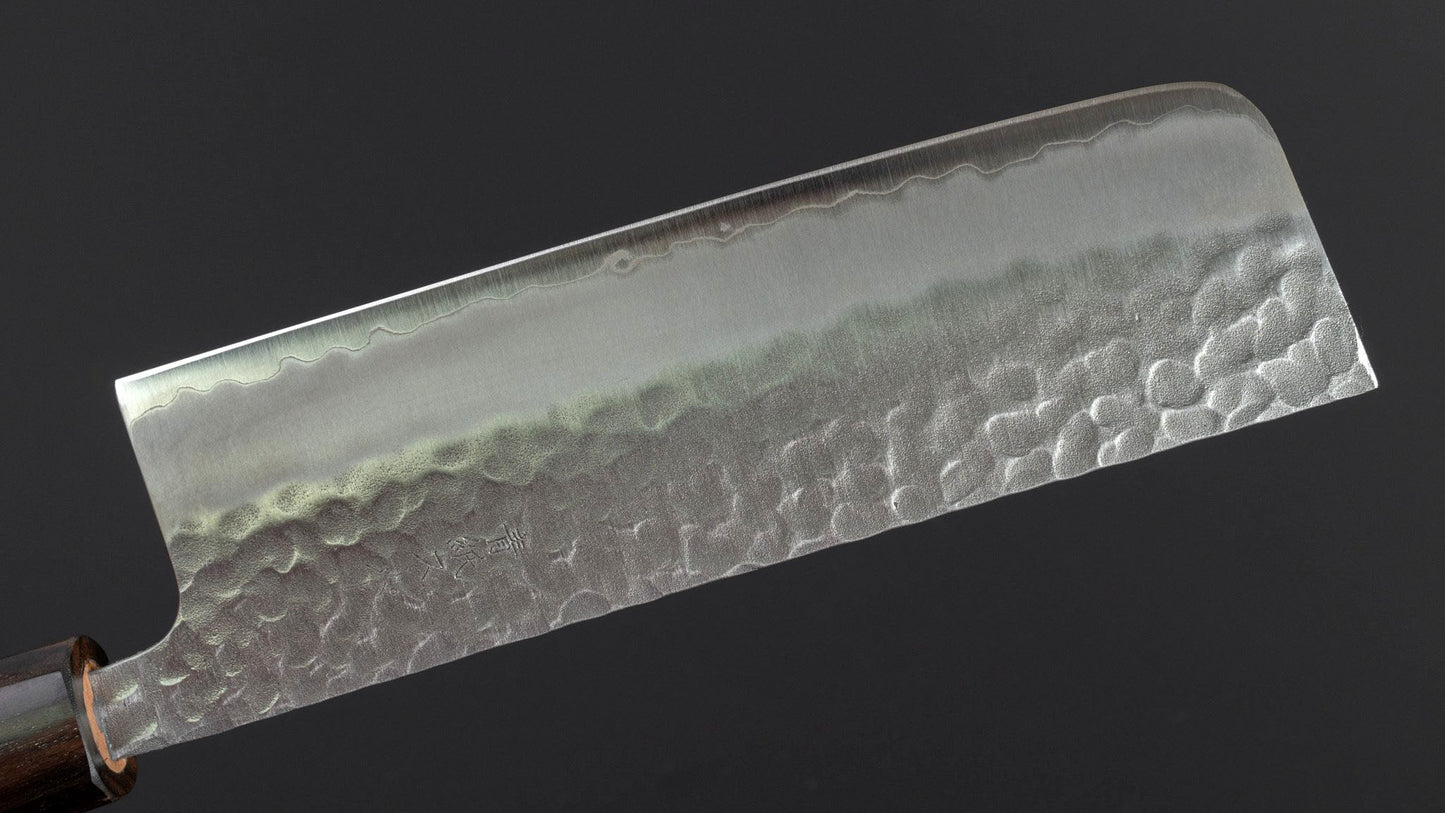 Futana SB Migaki Tsuchime Nakiri 160mm Cherry Wood Handle - Kamimoto