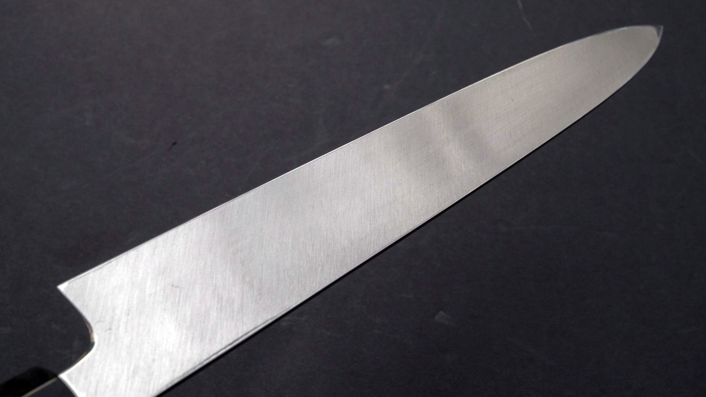 Genkai Manzo Honyaki Sanbonsugi Yanagiba 300mm Ziricote Handle (Saya) - Kamimoto