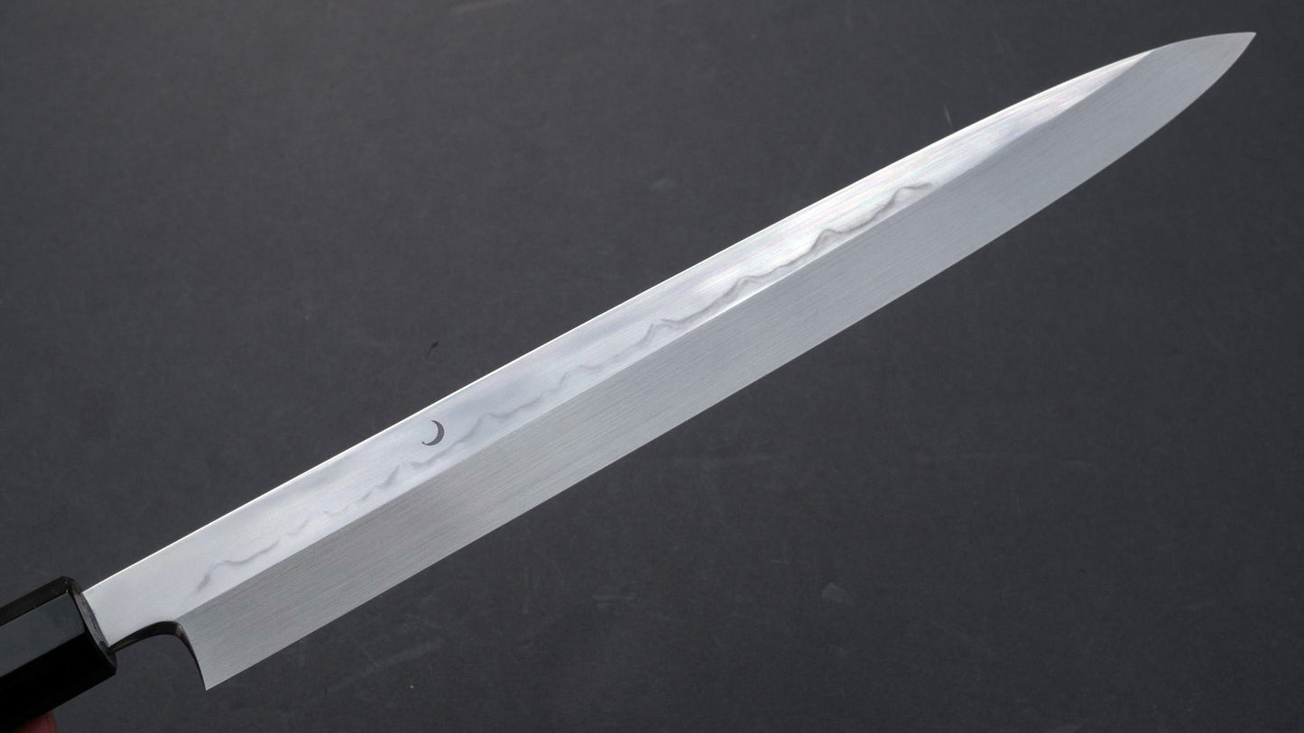 Genkai Manzo Honyaki Sanbonsugi Yanagiba 300mm Ziricote Handle (Saya) - Kamimoto