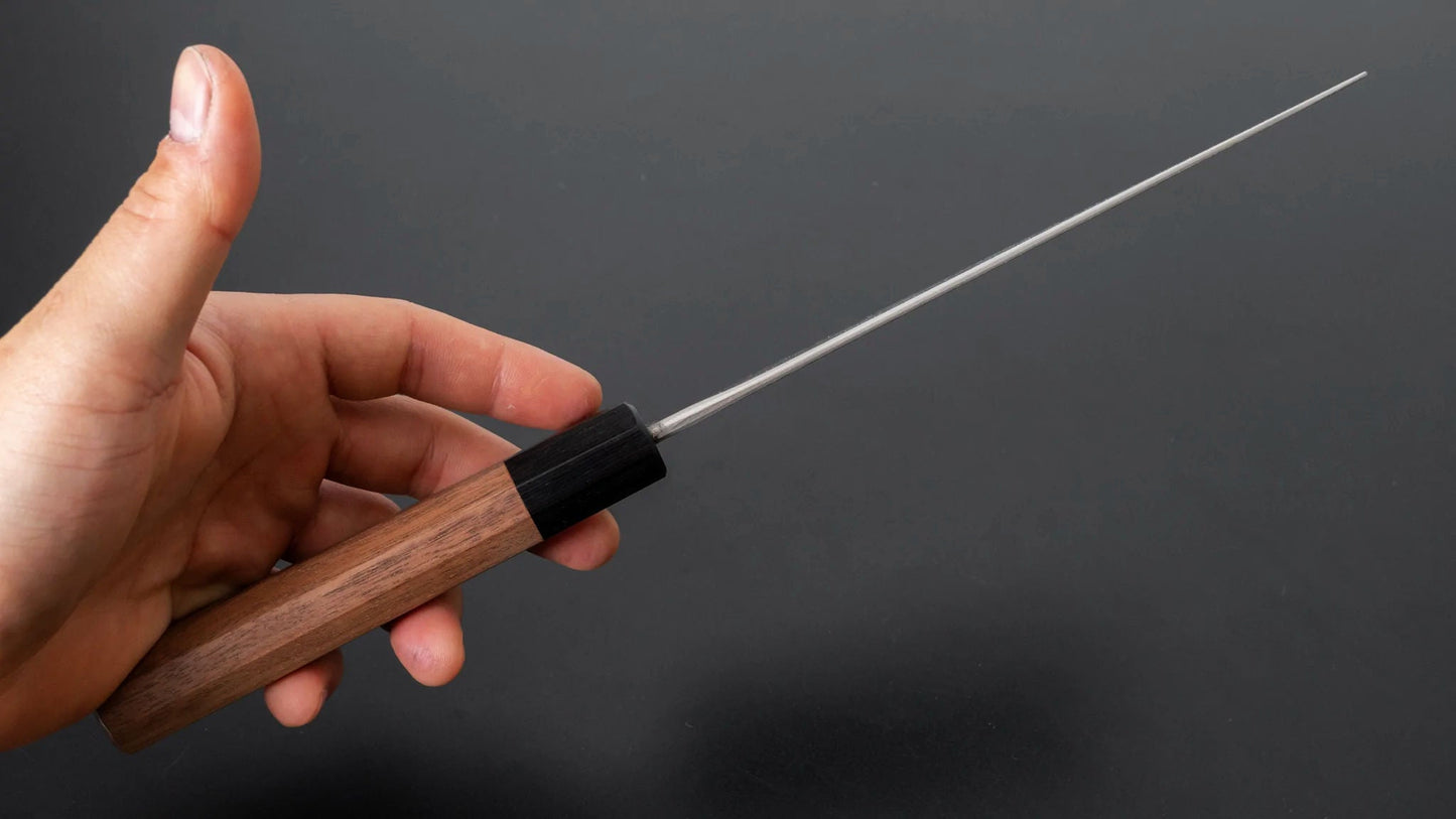 Harima Forged Blue Super Stainless Clad Nakiri Walnut Handle - Kamimoto