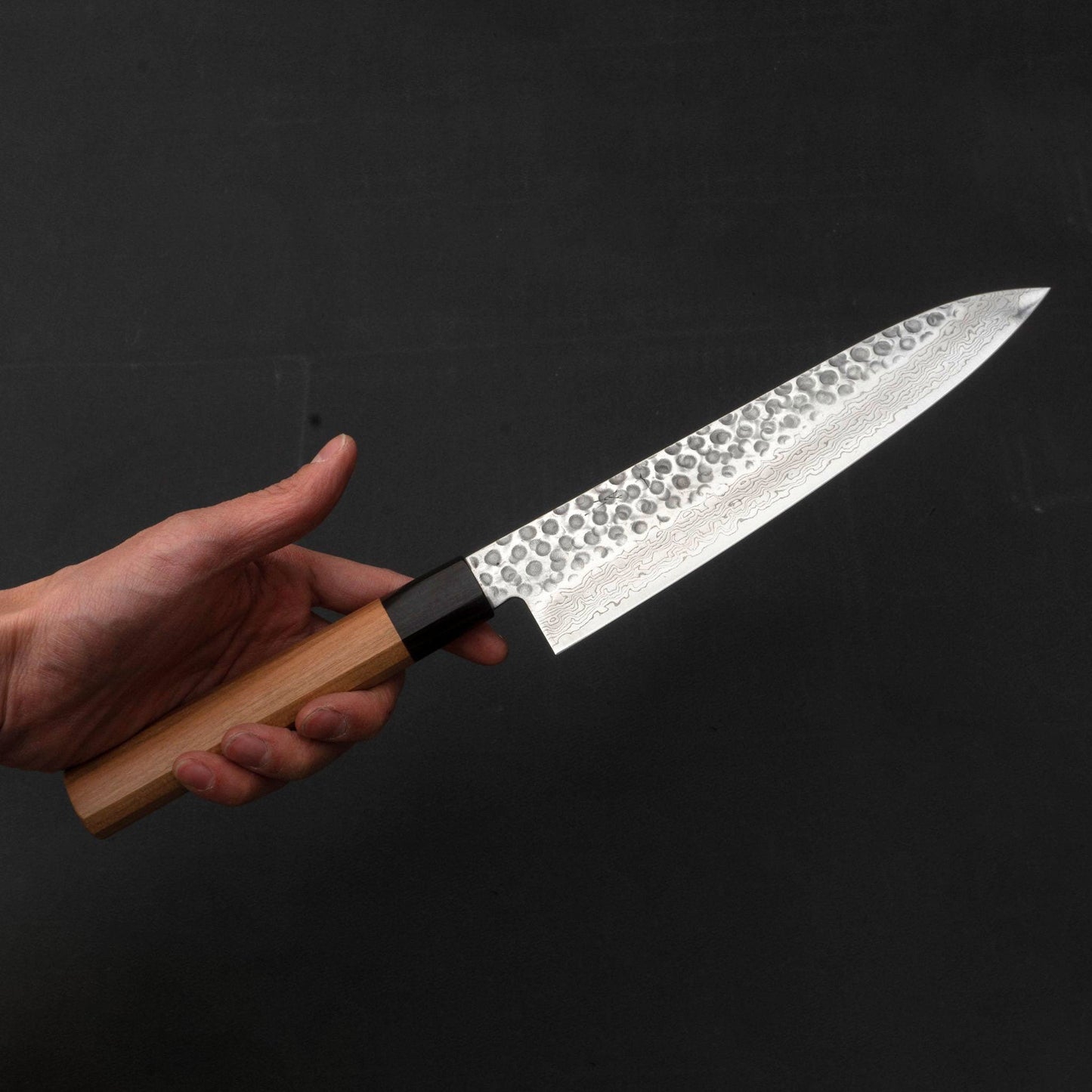 HG Damascus Gyuto knife 210mm Cherry Wood Handle - Kamimoto