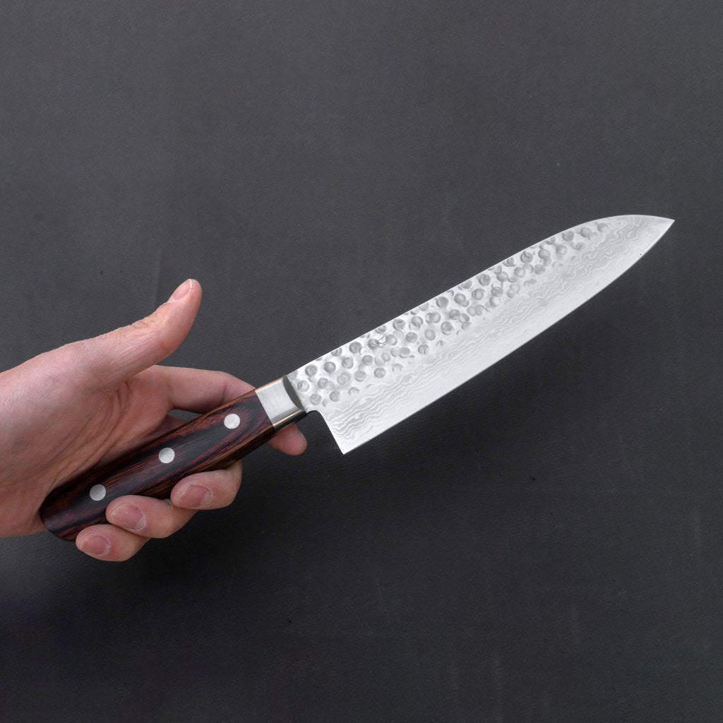 HG Damascus Santoku knife 185mm - Kamimoto