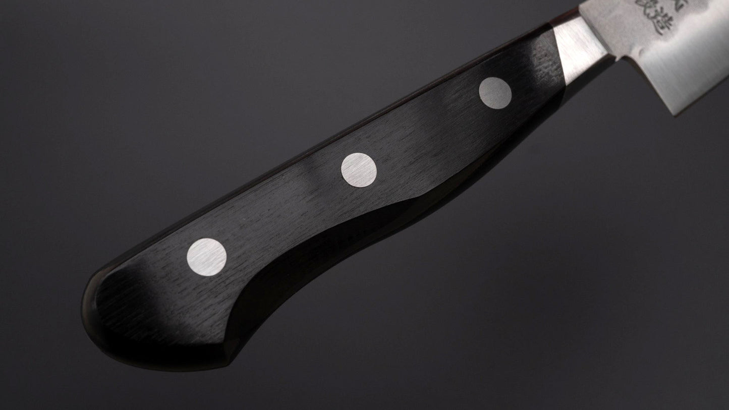 Imojiya Kuma Blue #2 Nashiji Tsuchime Petty 135mm Pakka Handle - Kamimoto