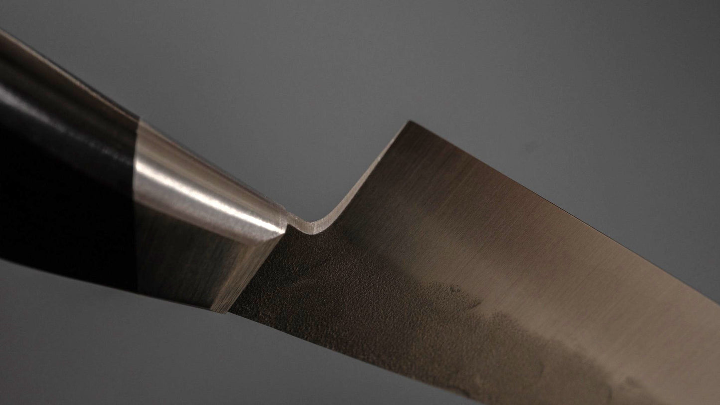 Imojiya Kuma Blue #2 Nashiji Tsuchime Petty 135mm Pakka Handle - Kamimoto