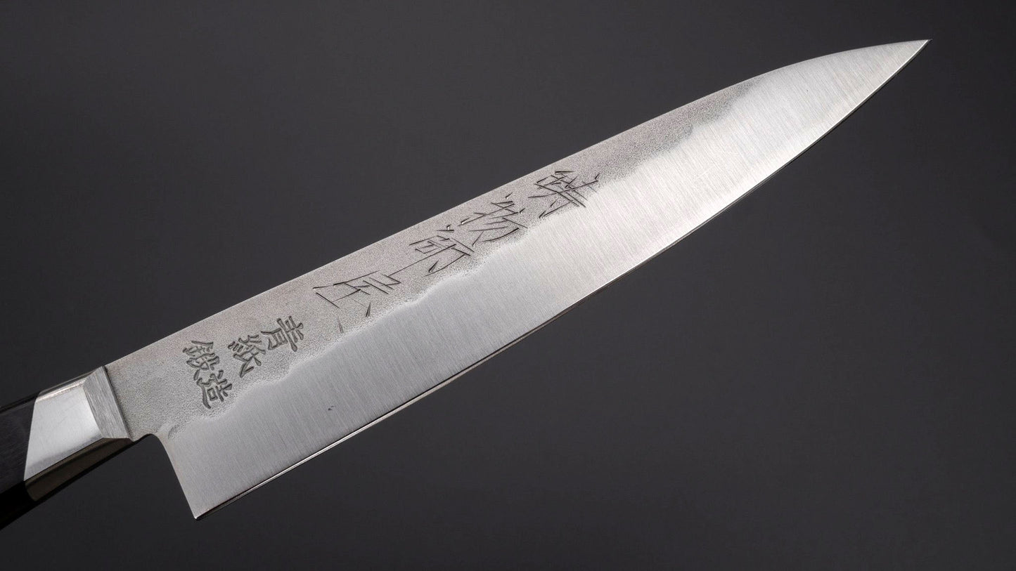 Imojiya Kuma Blue #2 Nashiji Tsuchime Petty 135mm Pakka Handle - Kamimoto