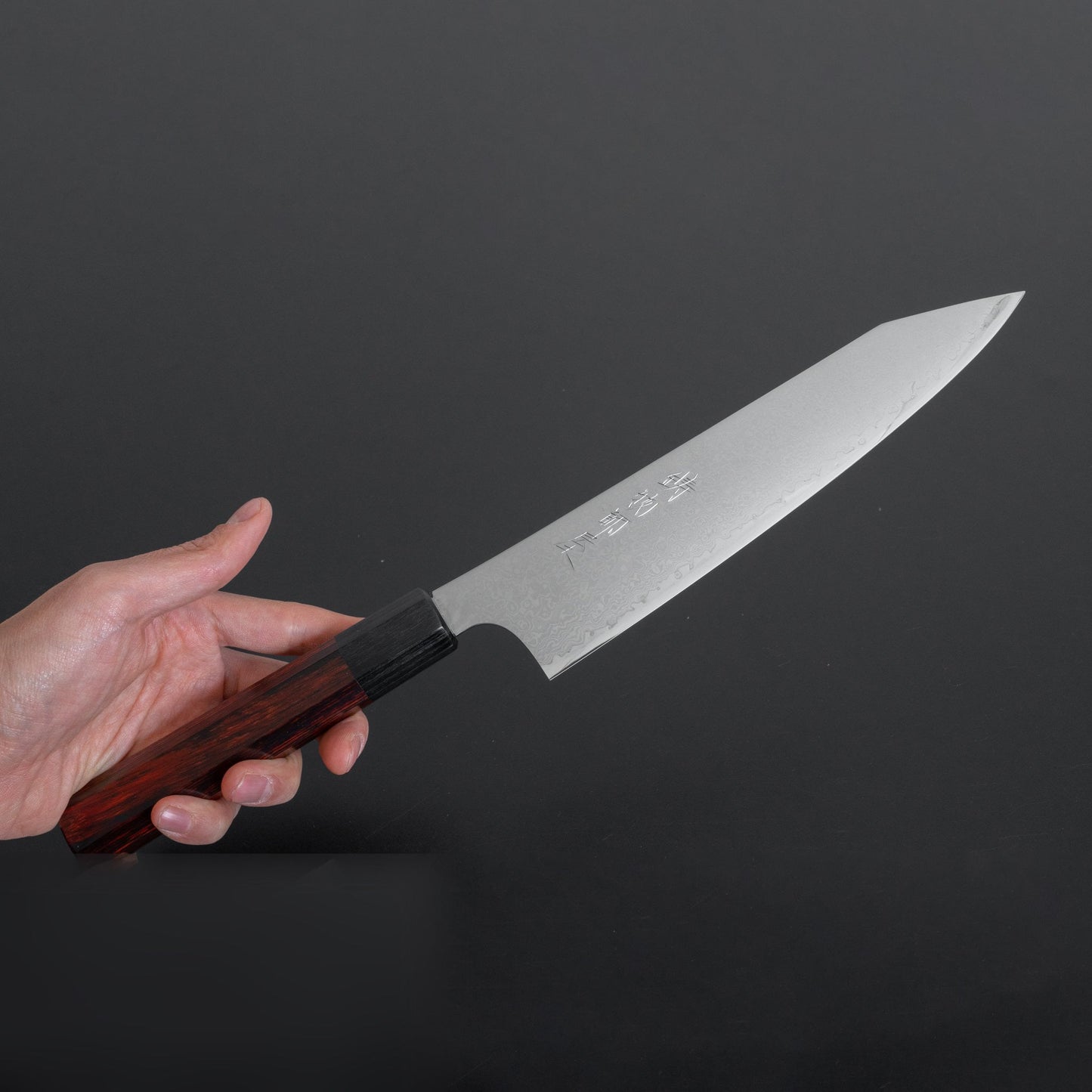 Imojiya TH Damascus Kiritsuke Gyuto 240mm Pakka Handle (Red) - Kamimoto