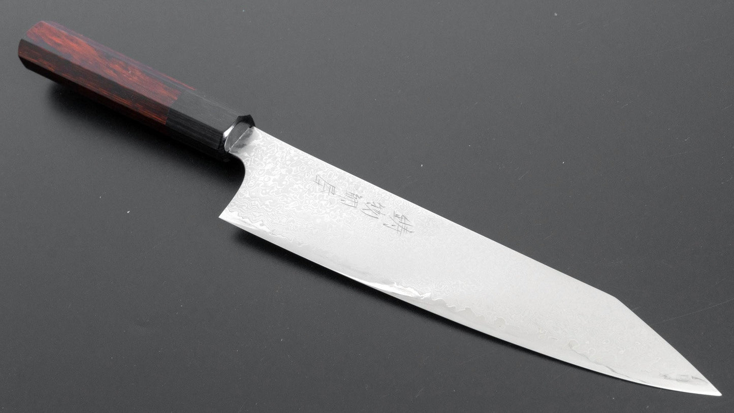 Imojiya TH Damascus Kiritsuke Gyuto 240mm Pakka Handle (Red) - Kamimoto