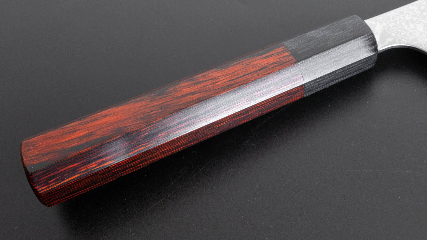 Imojiya TH Damascus Kiritsuke Gyuto 240mm Pakka Handle (Red) - Kamimoto