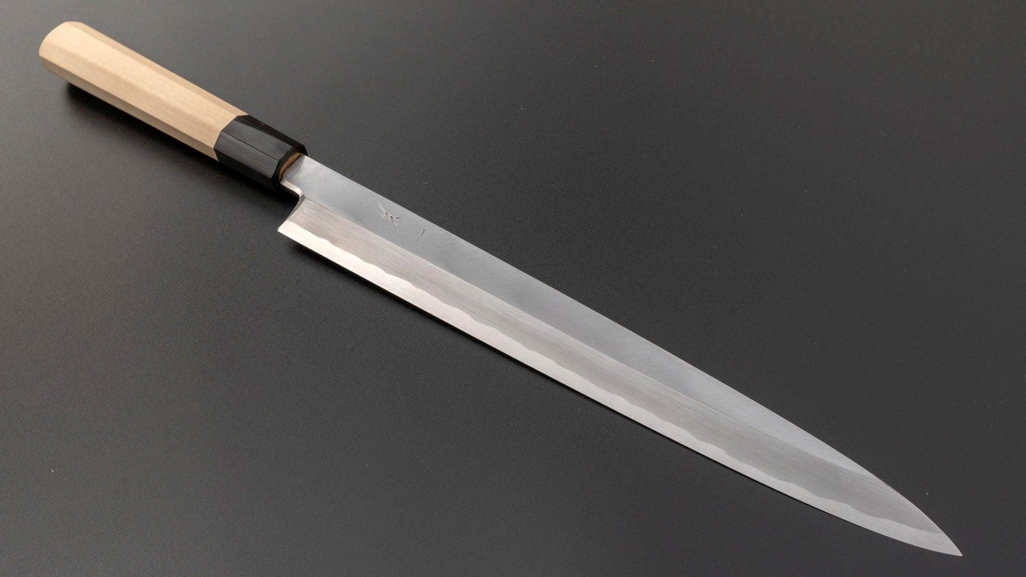 Kikuchiyo Manzo Blue #2 Yanagiba 300mm Ho Wood Handle (Saya) - Kamimoto