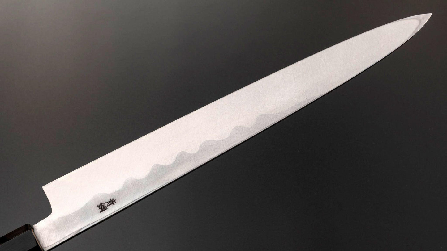 Kikuchiyo Manzo Blue #2 Yanagiba 300mm Ho Wood Handle (Saya) - Kamimoto