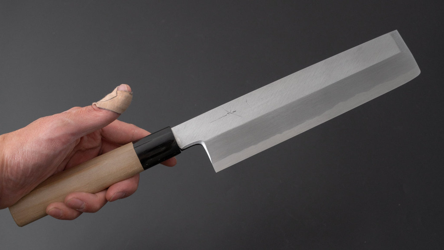 Kikuchiyo Manzo White #3 Usuba 210mm Ho Wood Handle (D-Shape) - Kamimoto