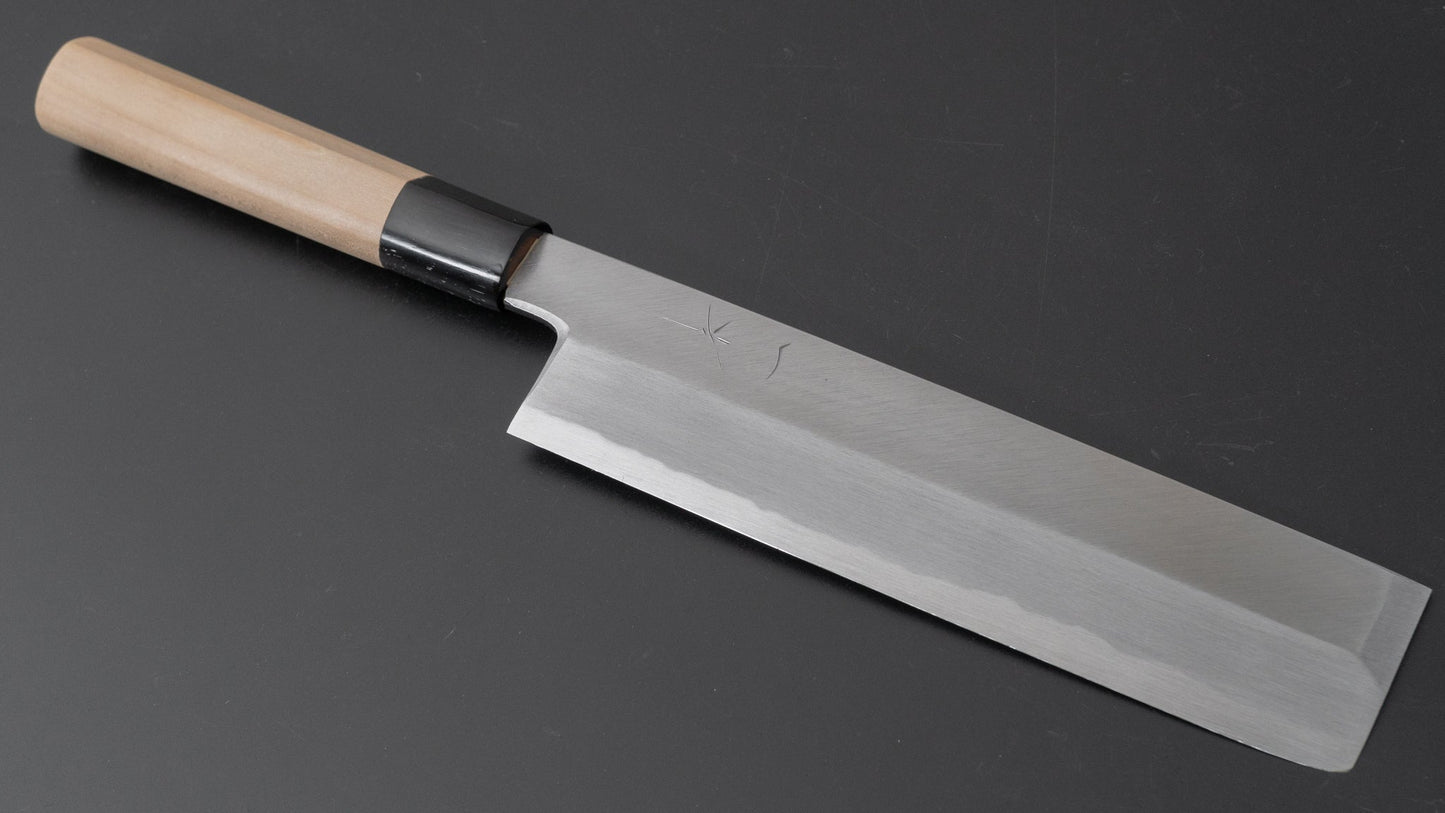 Kikuchiyo Manzo White #3 Usuba 210mm Ho Wood Handle (D-Shape) - Kamimoto