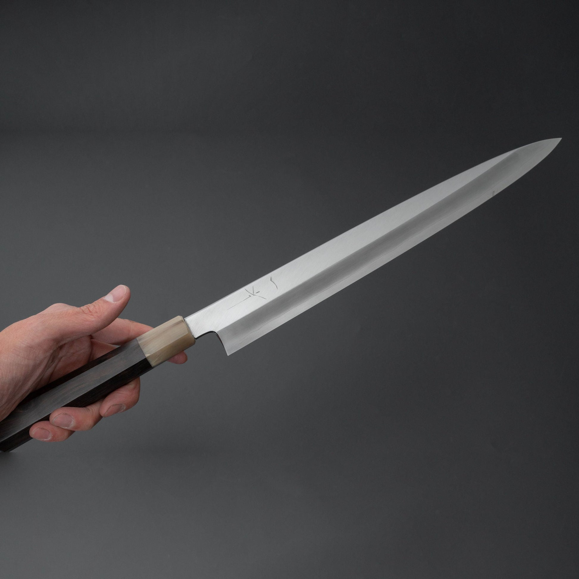 Kikuchiyo Mosuke Silver #3 Yanagiba Ebony Handle (Saya) - Kamimoto