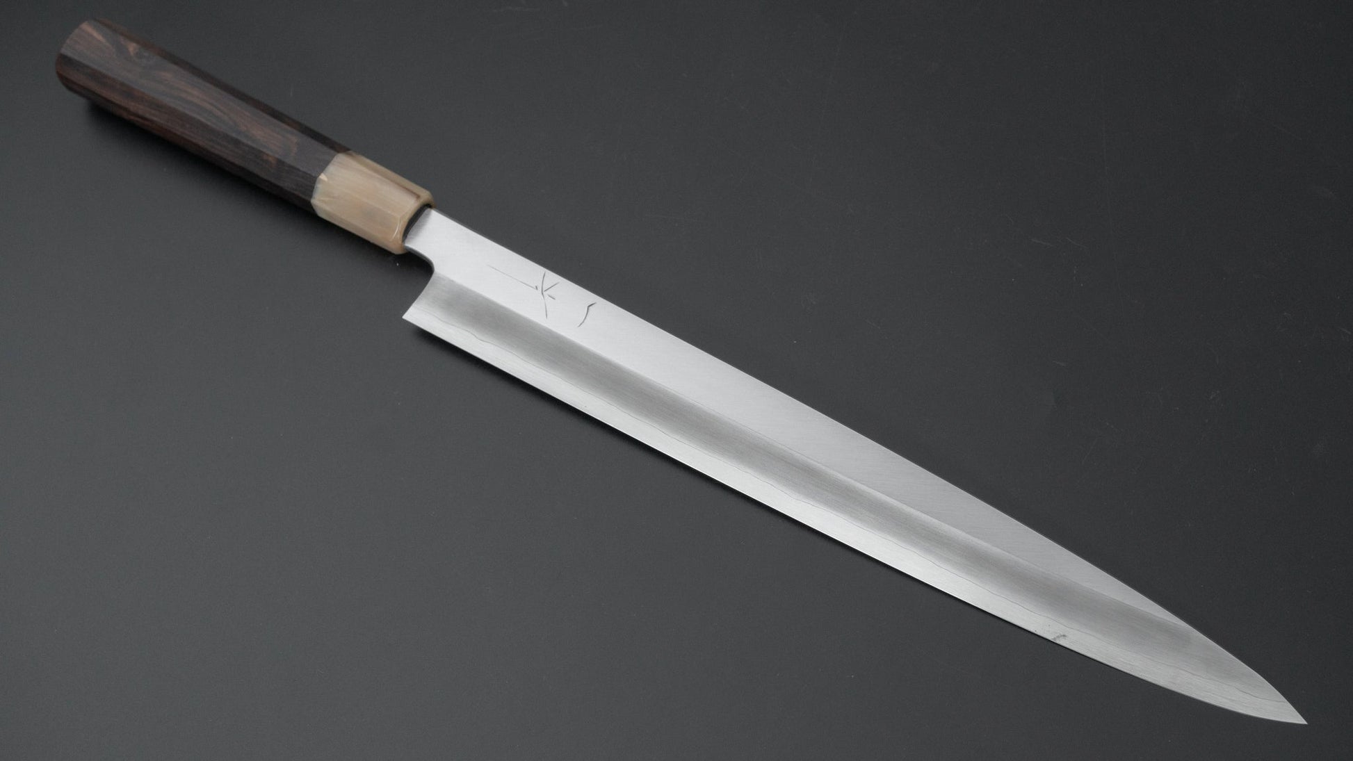 Kikuchiyo Mosuke Silver #3 Yanagiba Ebony Handle (Saya) - Kamimoto