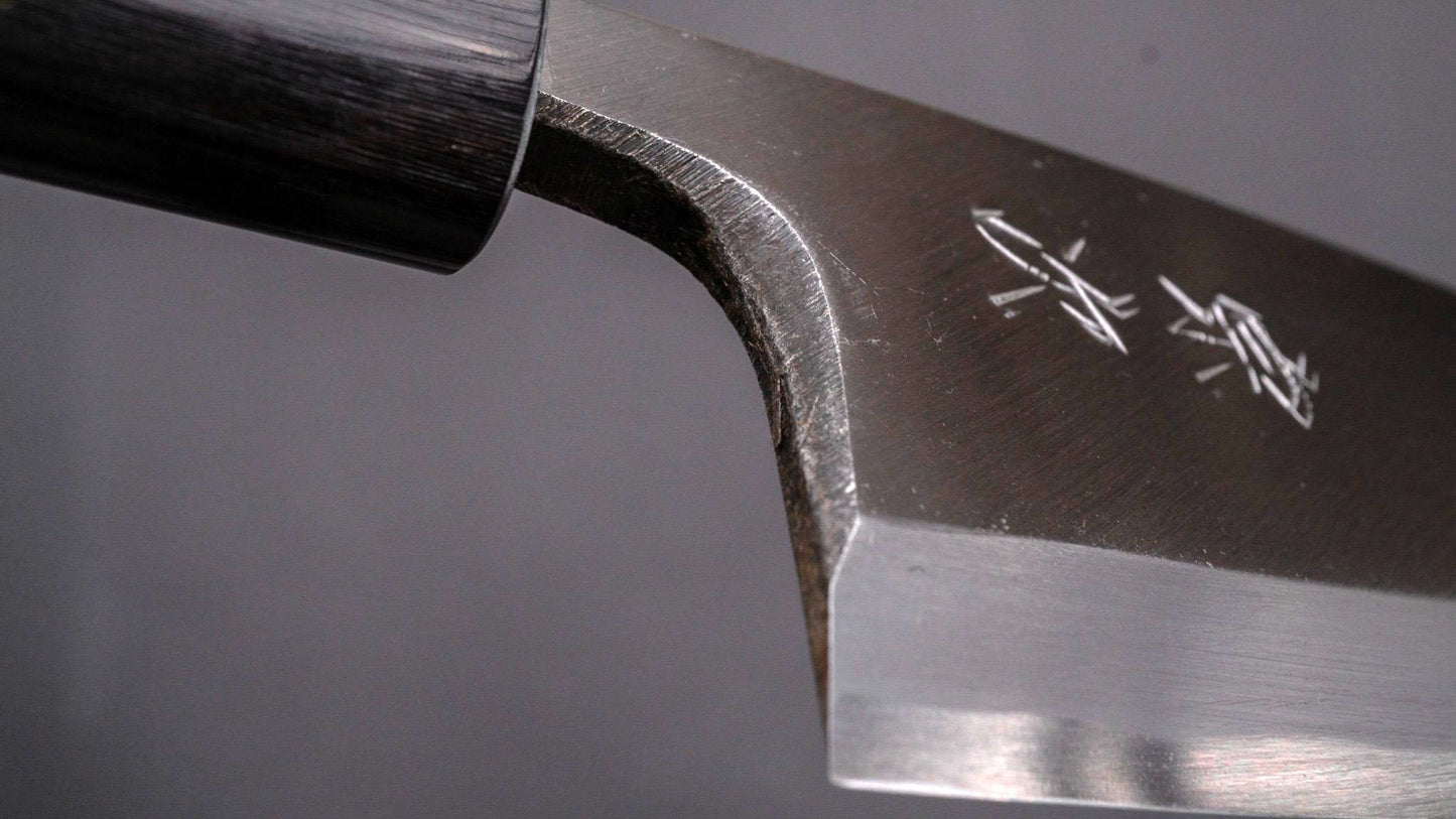 Morihei Munetsugu White #2 Deba 105mm Ho Wood Handle - Kamimoto