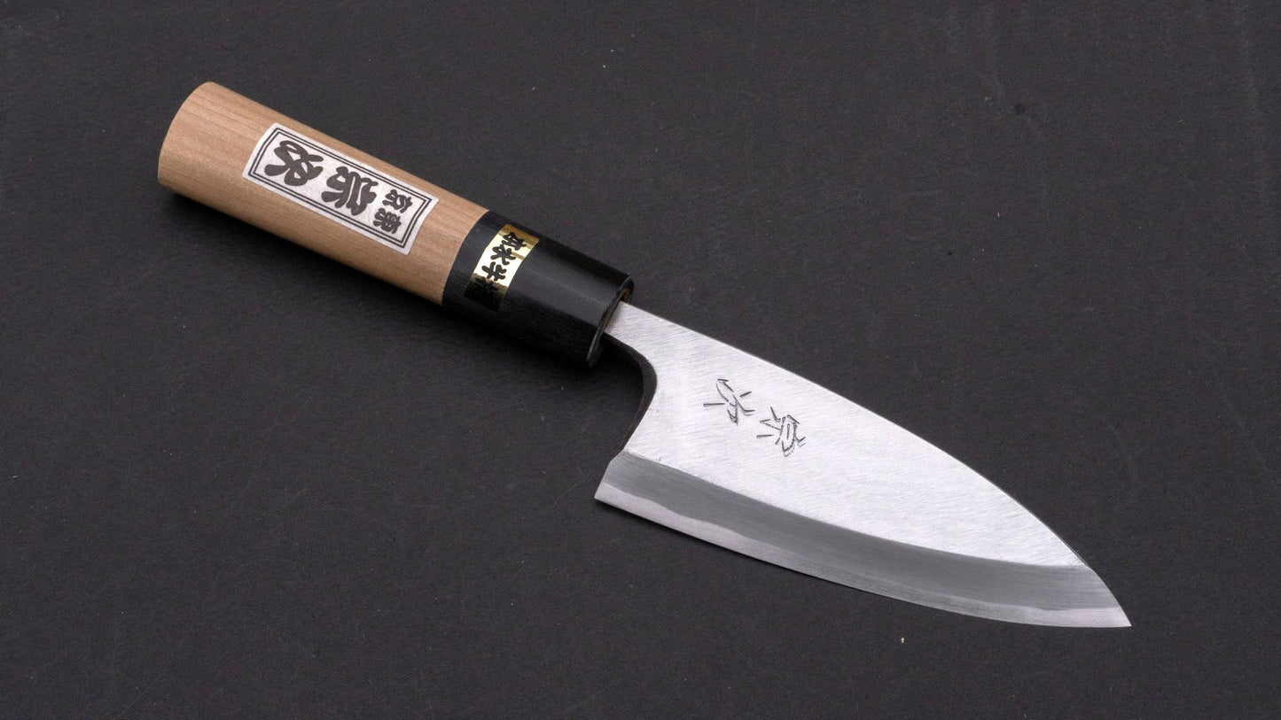 Morihei Munetsugu White #2 Deba 105mm Ho Wood Handle - Kamimoto