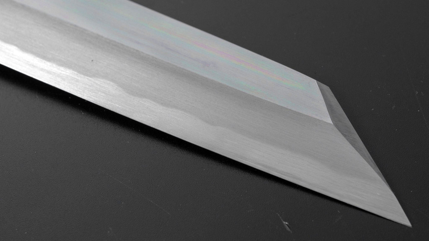 Tanaka Mosuke Blue #1 Kiritsuke 240mm Ebony Handle (Mirror Polished/ Saya) - Kamimoto