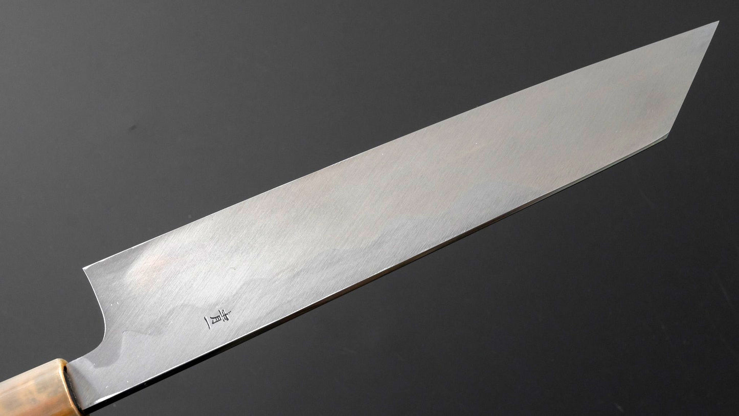 Tanaka Mosuke Blue #1 Kiritsuke 240mm Ebony Handle (Mirror Polished/ Saya) - Kamimoto