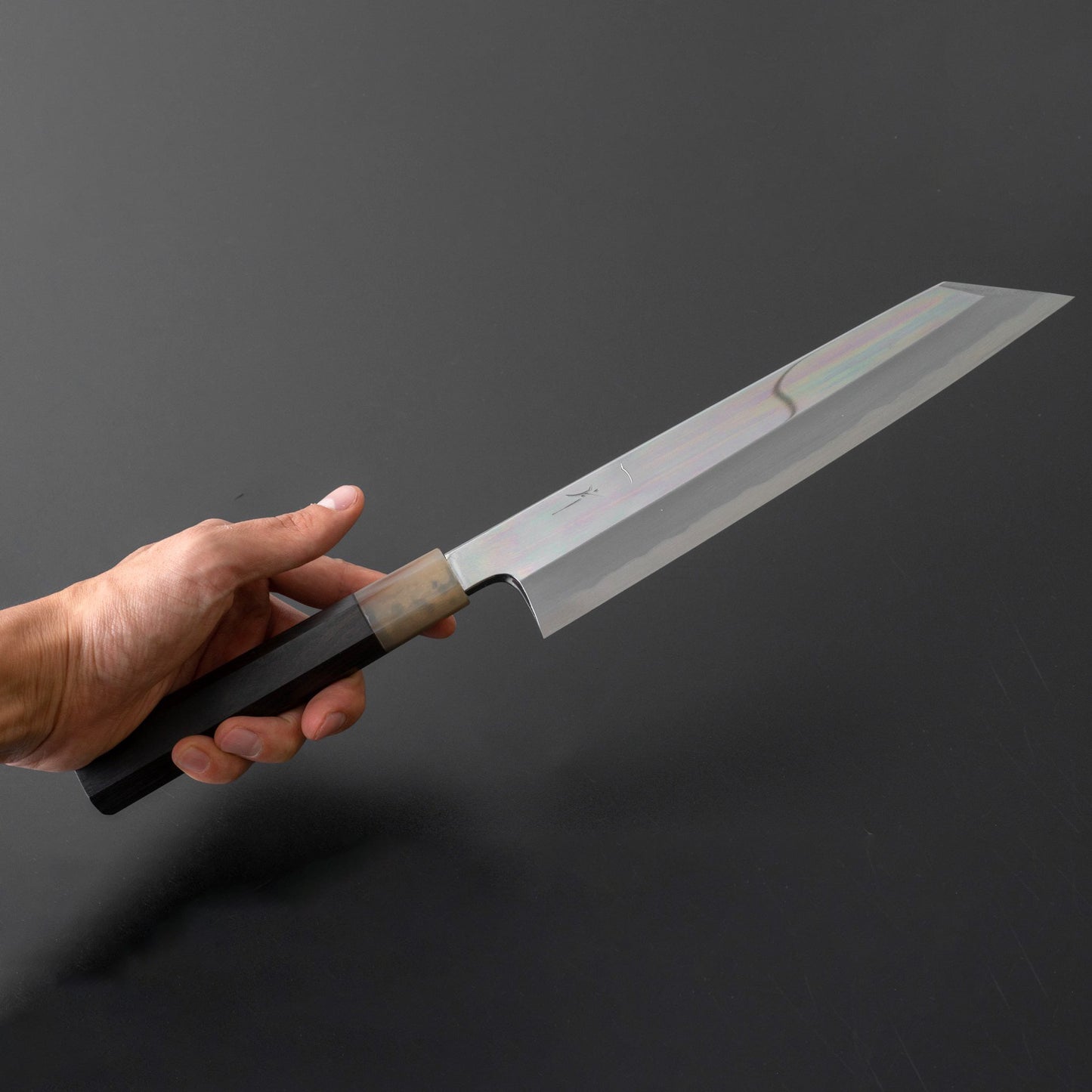 Tanaka Mosuke Blue #1 Kiritsuke 240mm Ebony Handle (Mirror Polished/ Saya) - Kamimoto