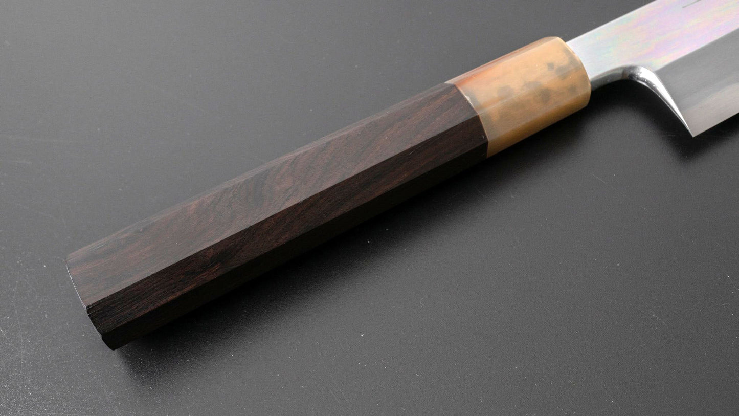 Tanaka Mosuke Blue #1 Kiritsuke 240mm Ebony Handle (Mirror Polished/ Saya) - Kamimoto