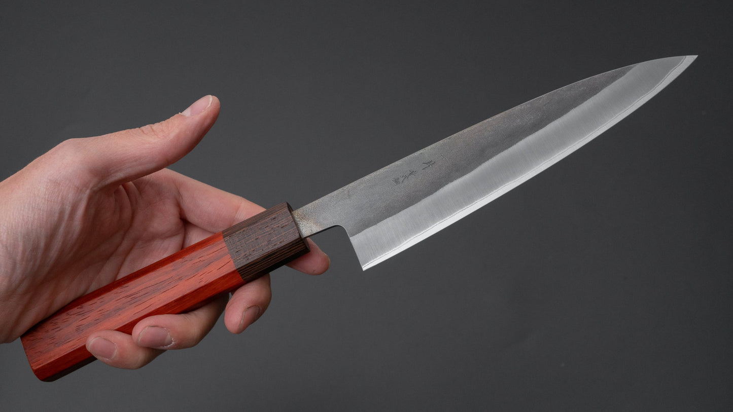 TD Blue #2 Stainless Clad Kurouchi Gyuto 165mm Padauk Handle - Kamimoto
