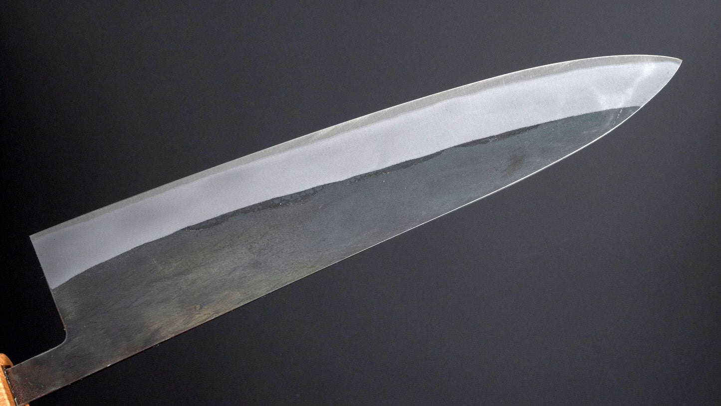 TD Blue #2 Stainless Clad Kurouchi Gyuto 210mm Walnut Handle - Kamimoto