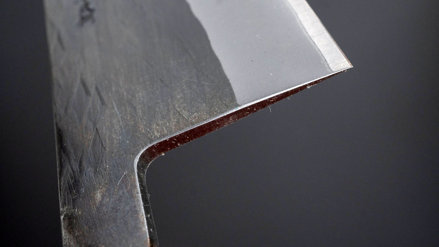 TD Blue #2 Stainless Clad Kurouchi Gyuto 210mm Walnut Handle - Kamimoto