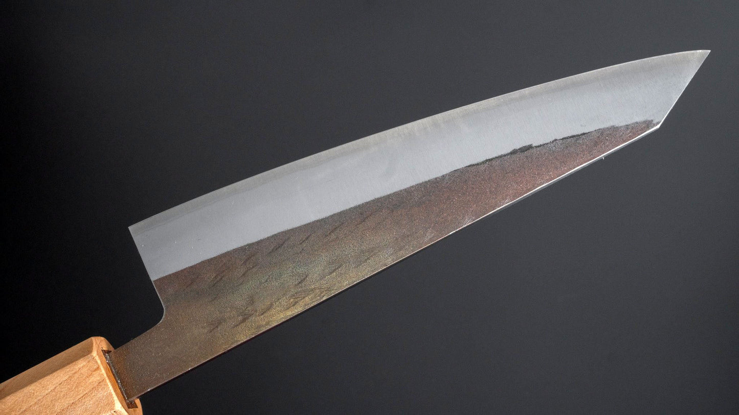 TD Blue #2 Stainless Clad Kurouchi Honesuki Kaku 150mm Walnut Handle - Kamimoto