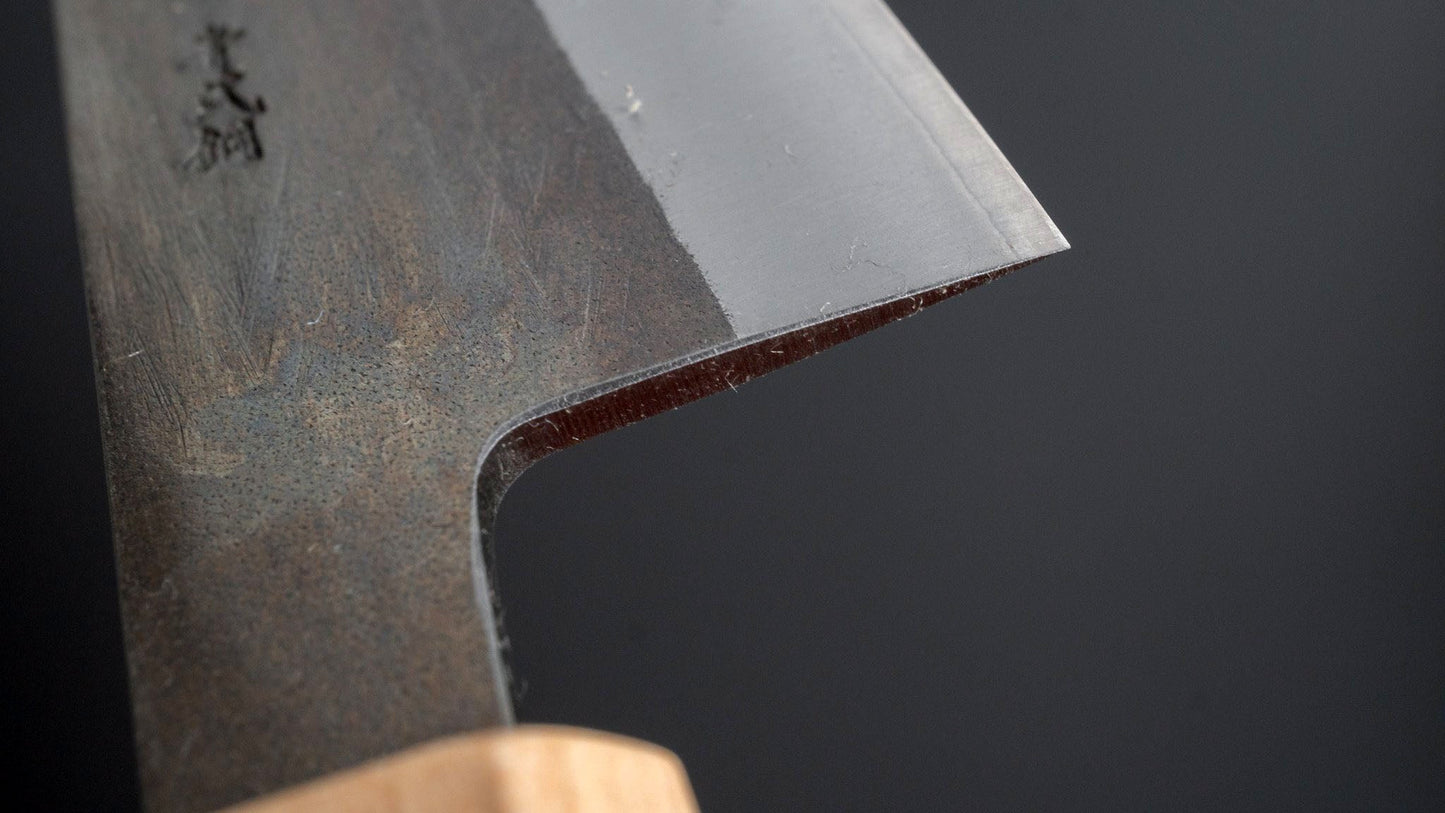 TD Blue #2 Stainless Clad Kurouchi Honesuki Kaku 150mm Walnut Handle - Kamimoto