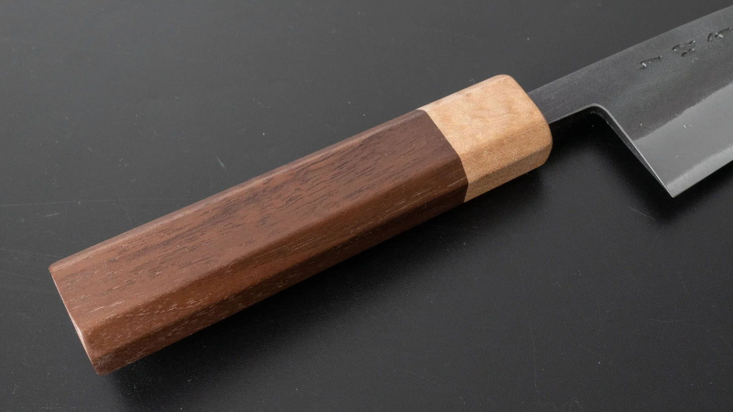 TD Blue #2 Stainless Clad Kurouchi Utility 105mm Walnut Handle - Kamimoto