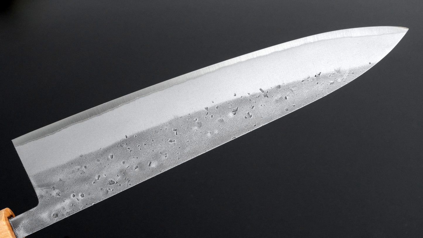 TD Blue #2 Stainless Clad Nashiji Gyuto 210mm Walnut Handle - Kamimoto