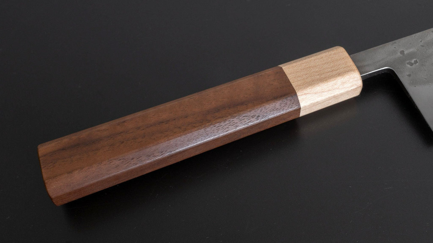 TD Blue #2 Stainless Clad Nashiji Gyuto 210mm Walnut Handle - Kamimoto