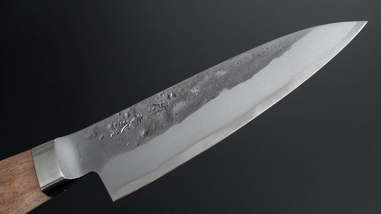 TD Blue #2 Stainless Clad Nashiji Yo Paring 90mm Walnut Handle - Kamimoto