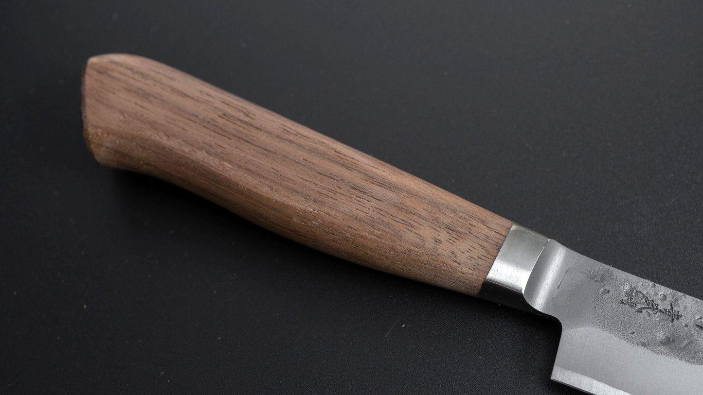 TD Blue #2 Stainless Clad Nashiji Yo Paring 90mm Walnut Handle - Kamimoto