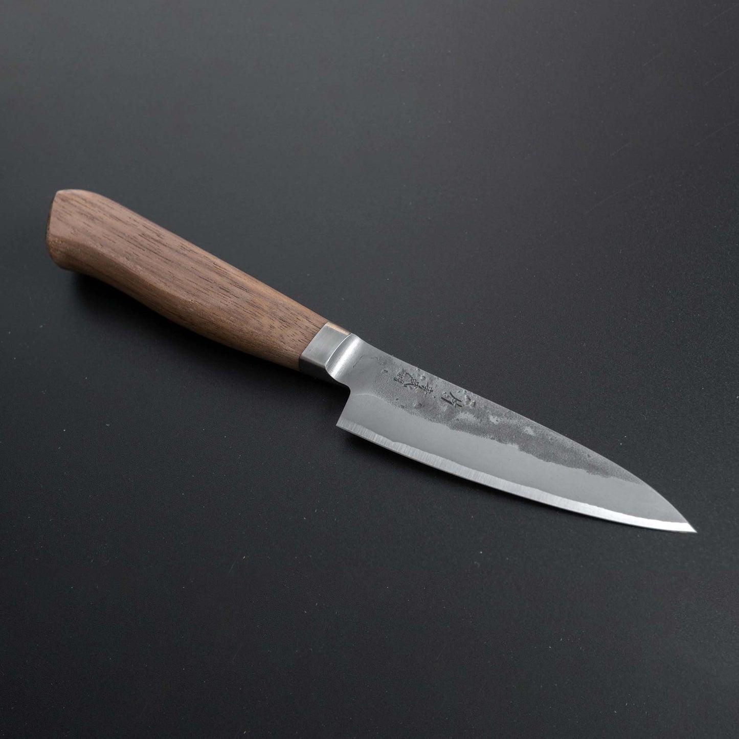TD Blue #2 Stainless Clad Nashiji Yo Paring 90mm Walnut Handle - Kamimoto