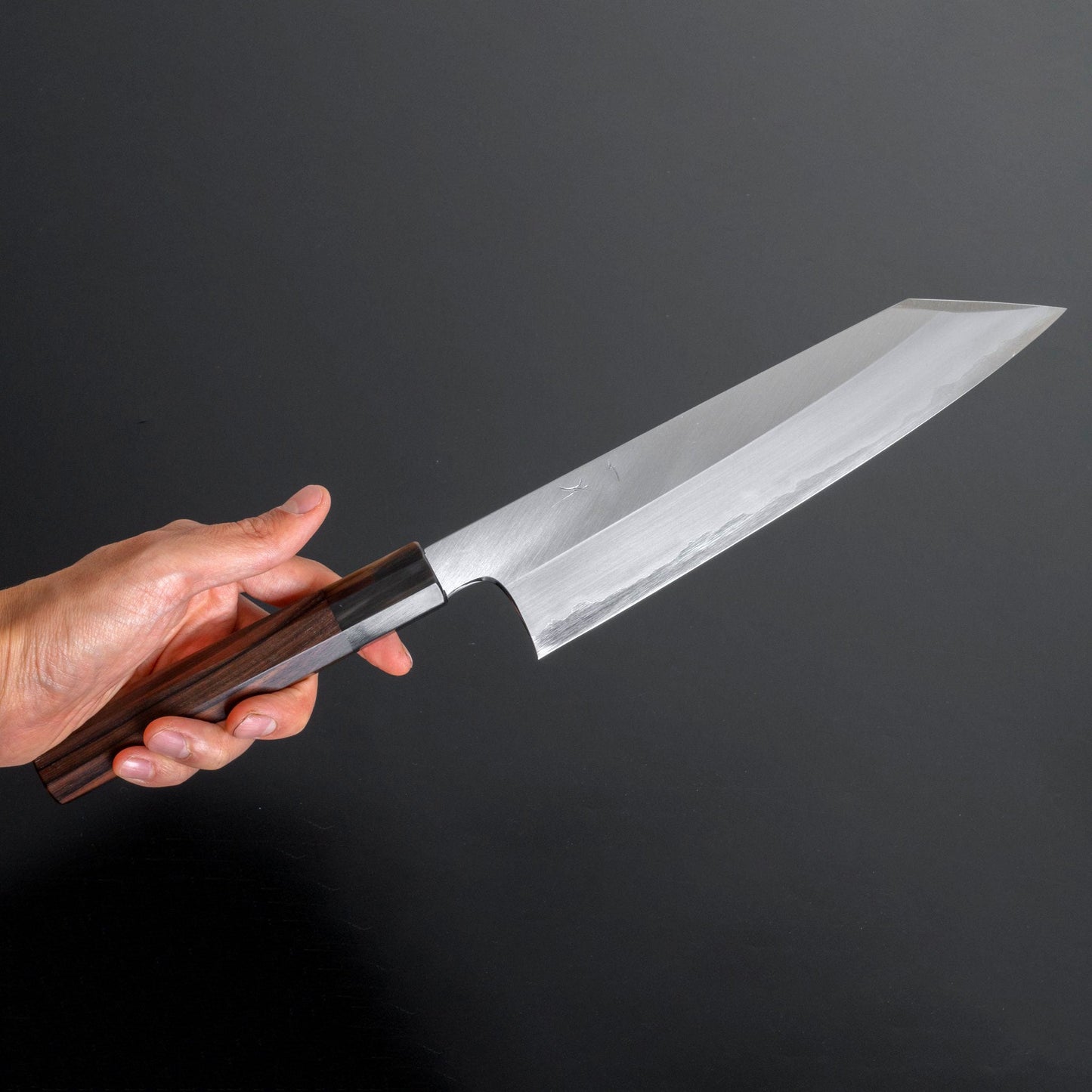 Togashi White #1 Stainless Clad Kiritsuke Gyuto 240mm Taihei Makassar Ebony Handle - Kamimoto