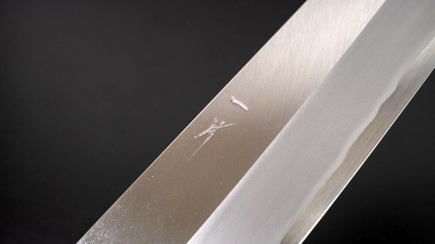 Togashi White #1 Stainless Clad Kiritsuke Gyuto 240mm Taihei Rosewood Handle (Saya) - Kamimoto