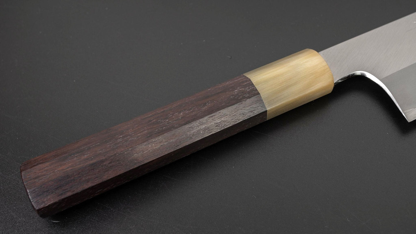 Togashi White #1 Stainless Clad Kiritsuke Gyuto 240mm Taihei Rosewood Handle (Saya) - Kamimoto